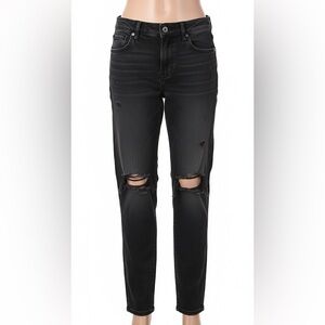 American Eagle Outfitters Black Distressed Boyfriend Jeans